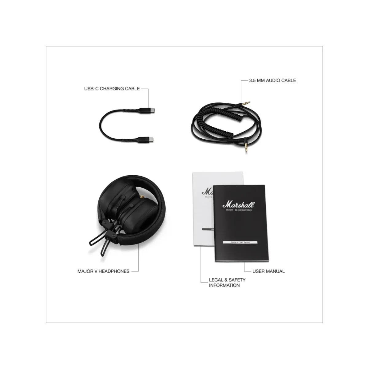 Marshall Major V Bluetooth Black - BimotorDJ